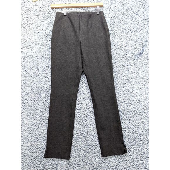 Via Masini 80 High Rise Pull On Pants Size 40 Knit Crop Tapered Stretch Gray - Picture 1 of 12